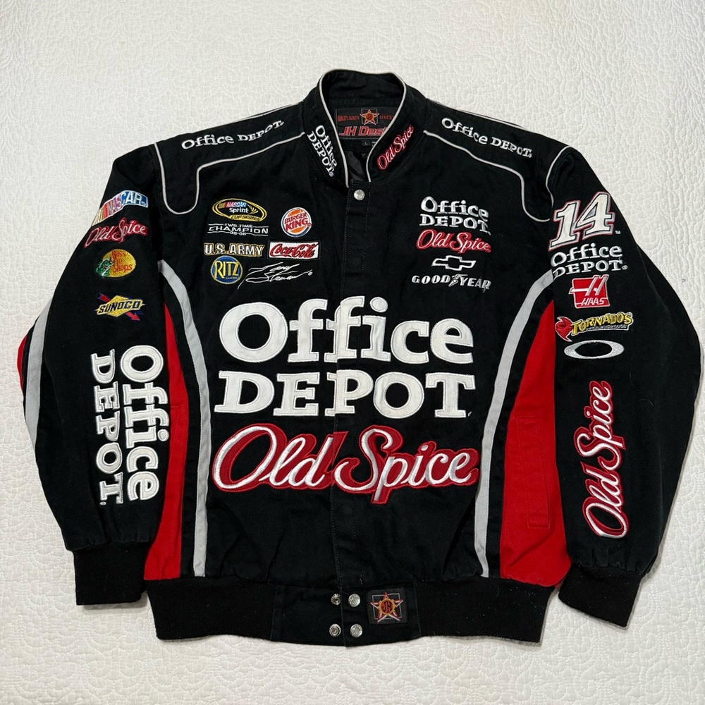 🔥90s Vintage Tony Stewart NASCAR Jacket JH Design Racing Men’s Large